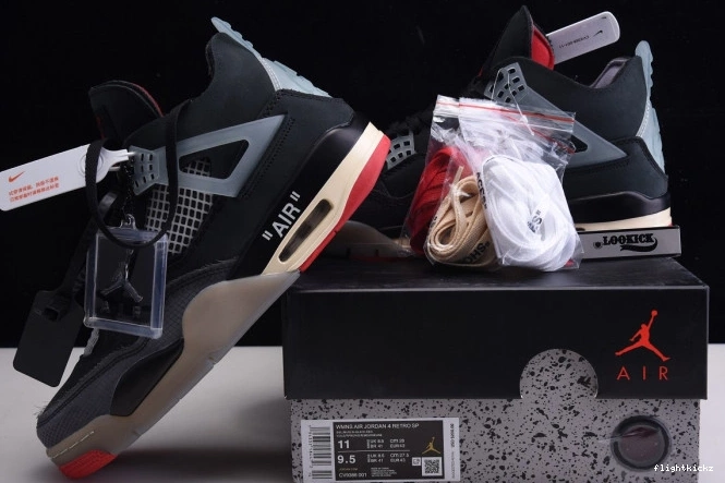 4 Off Bred White Air x Retro Jordan CV9388-001 1007